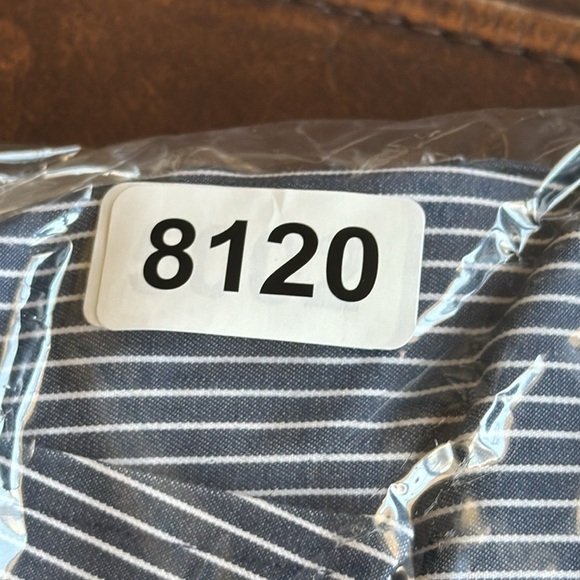 Tommy Hilfiger Button Front Shirt Men's Size 16.5 Blue & White Striped Cotton‎ - Picture 12 of 12